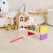 Load image into Gallery viewer, Toyvian Wooden Hammering Pounding Toy with Mallet Kids Whack-a-mole Toy Tapping Toy Montessori Percussion Toy for Kids Learning Fine Motor Skills Toys
