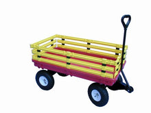 Load image into Gallery viewer, Millside Industries Trekker Wagon with Yellow Removable Poly Rack Set
