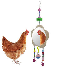 Load image into Gallery viewer, Leyeet Hens Roosters Mirror Toy, Chicken Toy with Mirror Hanging Wood Mirror Toy for Chicks Hens Roosters

