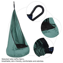 Load image into Gallery viewer, Gaeirt Swing , Wide Application Convenient to Carry Breathable and Skin-Friendly Convenient to Use Pod Swing Strong and Sturdy for Study Rooms for Kids(Dark Green)
