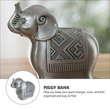 Load image into Gallery viewer, NUOBESTY Vintage Metal Elephant Coin Bank Money Saving Bank Retro Piggy Bank Decorations Elephant Figurine Desktop rnaments Christmas Party Favor Stocking Stuffers
