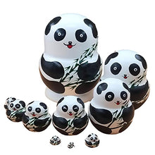 Load image into Gallery viewer, XIAOQIU Russian Nesting Dolls Panda Russian Nesting Dolls 10 Pcs Matryoshka Dolls Set Animal Theme Toy for Kids Birthday Home Room Decoration Matryoshka Doll
