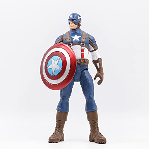 N/C Superhero Action Figures of PVC 9-Inch Toy Bend and Flexible Figure Collectible Model Gift (Blue)