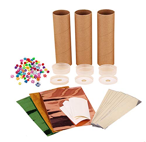 Kbraveo 3 Sets DIY Kaleidoscope Making Kit for Children's Day Gift Baby Kids Toys Gifts,Party Favors,Kaleidoscope Toy Educational Science Developmental Toy