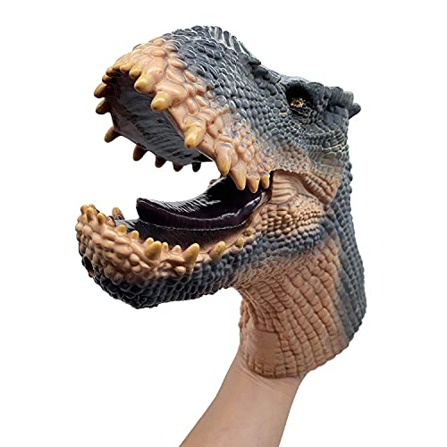 King Kong Vastatosaurus Rex Tarbosaurus Tyrannosaurus Rex Dinosaur Hand Puppet Toys with Audio Support, Soft Rubber Realistic Halloween Role Play Gift and Scary Toys for Kids