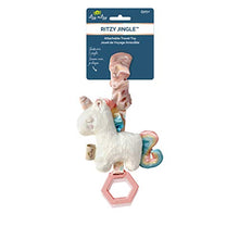 Load image into Gallery viewer, Itzy Ritzy - Ritzy Jingle Toy for Stroller, Car Seat or Activity Gym; Features Jingle Sound, Hexagon Rings and Adjustable Attachment Loop; Unicorn
