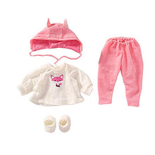 Load image into Gallery viewer, Zero Pam Doll Accessories Cute Duck and Fox Clothes Set for 22 inch Reborn Baby Doll - Include Outfit Set + Blanket + Shoes (Pink Fox)
