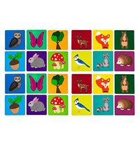 Load image into Gallery viewer, HearthSong Jumbo Memory Game, Set of 12 Pairs of Matching Sealed Corrugated Cardboard Tiles Depicting Colorful and Recognizable Graphics in a Nature Theme
