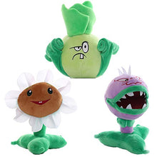 Load image into Gallery viewer, Joyear Plants VS. Zombies 1 2 PVZ Stuffed Plush Toy 8&quot; Tall for Children, Geart Gift for Halloween, Christmas (Set of 3 Plant F)
