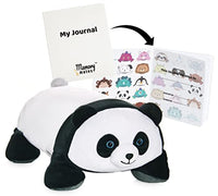 MEMORY MATES Booski The Panda Memory Foam Pillow Plush with Kid's Diary That Stores in Belly Pocket, 15 Stuffed Animal, 6