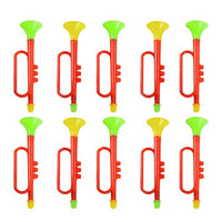 TOYANDONA 10Pcs Kids Trumpet Toys Plastic Plastic Noise Makers Cheering Prop Musical Toy Instruments Playset for Wedding Concert Sport Party Favors (Random Color)