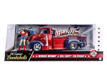 Load image into Gallery viewer, DC Comics Bombshells 1:24 1952 Chevy COE Pickup Die-cast Car with 2.75&quot; Wonder Woman Figure, Toys for Kids and Adults
