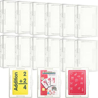 Playing Card Deck Plastic Boxes Card Holder Organizer Empty Storage Box Clear Card Case, Snaps Closed for Gaming Cards (24)
