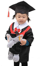 Load image into Gallery viewer, Plushland Brown Bear Plush Stuffed Animal Toys Present Gifts for Graduation Day, Personalized Text, Name or Your School Logo on Gown, Best for Any Grad School Kids 12 Inches(Black Cap and Gown)
