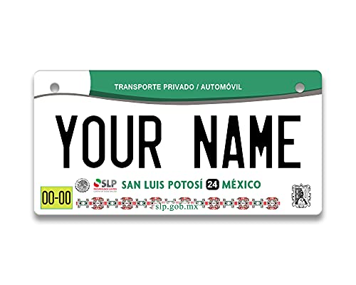 BRGiftShop Personalized Custom Name Mexico San Luis Potosi 3x6 inches Bicycle Bike Stroller Children's Toy Car License Plate Tag