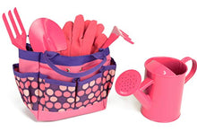 Load image into Gallery viewer, Taylor Toy Kids Gardening Set - Garden Tools for Girls, Boys, Toddler &amp; Children of All Ages - Gloves, Water Can, Shovel, Rake, &amp; Tool Belt - Flower &amp; Yard Play Sets - Building Kit Outdoor Toys - Pink
