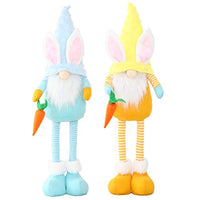 BESTOYARD 2 Pcs Easter Bunny Gnomes Plush Standing Elf Doll Cloth Doll Adornment Photo Prop Handmade Home Decor for Easter Rabbit Gifts