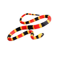 BESPORTBLE Realistic Prank Snake Rubber Fake Snake Toy Garden Snake Prank Toys Theater Props Party Favors for Kids Halloween Decor Red+Black