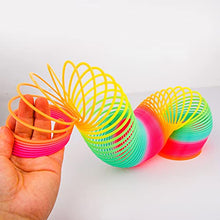 Load image into Gallery viewer, S SMAZINSTAR Slinky Toy, Giant Magic Rainbow Springs Toy Long Plastic Magic Spring a Classic Novelty Toy for Boys and Girls,Gifts, Birthdays, Favors (3x4 inch)
