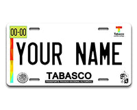 BRGiftShop Personalized Custom Name Mexico Tabasco 6x12 inches Vehicle Car License Plate
