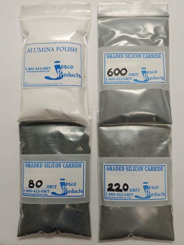 JESCO Rock Tumbling Kit with Micro Alumina Polish, and 100% Straight Graded Silicon Carbide Grit.