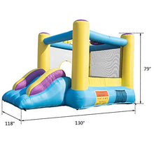 Load image into Gallery viewer, LOPJGH Water Slides for Kids Backyard,Bounce House with Blower,Children&#39;s Inflatable Jumping Castle with Pool and Slide Party Theme (Blue, 118 x 130 x 79 inches)
