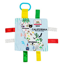 Load image into Gallery viewer, California Hollywood Baby Tag Crinkle Me Stroller Toy Lovey for Tummy Time, Sensory Play, Traveling and Photography
