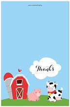 Load image into Gallery viewer, MyExpression.com 50 Cnt Fun Farm Animals Baby Thank You Cards
