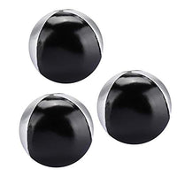 Jacksking Juggling Ball,3PCS Silver Black PU Leather Indoor Leisure Portable Juggling Ball Performance Props