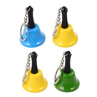 NUOBESTY 4pcs Christmas Handbell Mini Metal Hand Bell with Key Chain Decorative Bells Educational Toy Table Bells