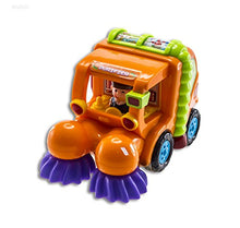 Load image into Gallery viewer, WolVol (Set of 3 Push and Go Friction Powered Car Toys for Boys - Street Sweeper Truck, Cement Mixer Truck, Harvester Toy Truck (Cars Have Automatic Functions)
