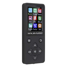 Load image into Gallery viewer, Portable MP3 MP4 Music Player,Mini Ultra-Thin Bluetooth Simple Radio/Recording/Video/E-Book/Stopwatch Students Player,with Crossed-Shaped Buttons,Support 32G Memory Card(Black)
