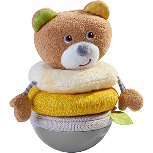 HABA Roly Poly Bear Soft Wobbling & Chiming Baby Toy