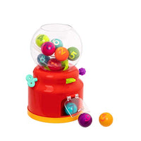 Battat  Ball Dispenser for Kids  Mini Vending Machine Toy  10 Colorful Number Balls - Numbers & Colors Gumball Machine - Toddlers - 12 Months + , Red