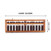Load image into Gallery viewer, THY COLLECTIBLES Vintage-Style 13 Rods Wooden Abacus Soroban Chinese Japanese Calculator Counting Tool w/ Reset Button 9.75&quot;
