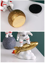 Load image into Gallery viewer, Ceramic Joe Astronaut Band Desktop Toys Home Office Car Decoration Creative Astronaut Dolls (Rocket - Gold)
