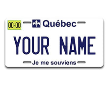 Load image into Gallery viewer, BRGiftShop Personalized Custom Name Canada Quebec 6x12 inches Vehicle Car License Plate
