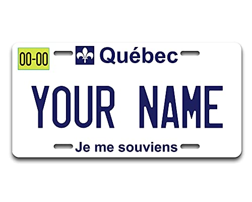BRGiftShop Personalized Custom Name Canada Quebec 6x12 inches Vehicle Car License Plate