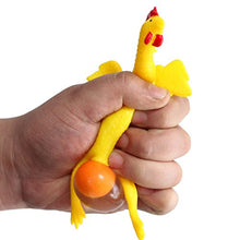 Load image into Gallery viewer, Unionm Stress Relief Toys, Squishy Kawaii Cute Funny Egg-Laying Chicken Keychain Slow Rising Squee Toys Gifts for Kids and Adults Autism Stress Anxiety Relief (4#Yellow, Medium-10PCS)
