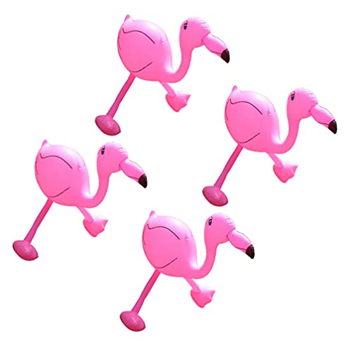 BESTOYARD 4pcs Inflatable Flamingo Inflatable Flamingo Luau Party Accessories Inflatable Pool Toys for Pool Beach Hawaiian Party