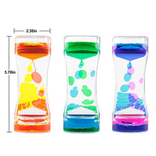 Load image into Gallery viewer, DOTSOG Liquid Motion Bubbler Visual Sensory Timer- 2 Minute Hourglass Liquid Bubbler Timer,Sensory Toys for Adults ,ADHD Fidget Toy , Release Stress Relieve Tension-Cool Desk Dcor(Set of 3)

