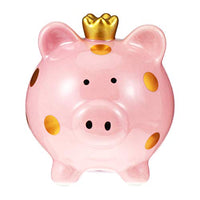 BESPORTBLE Ceramic Kid's Saving Pot Pig Shape Money Box Home Desktop Piggy Bank (Pink)