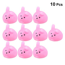 Load image into Gallery viewer, BESPORTBLE 10 Pcs Easter Squeeze Rabbit Toys Mini Kawaii Bunny Fun Toy Easter Basket Stuffers for Easter Theme Party Favors Pink
