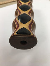 Load image into Gallery viewer, Kaleidoscope in Solid Teak, Laminated Padauk, Jalnleem and Ebony, 7 Inch Barrel, Solid Wood Double Jeweled Wheels
