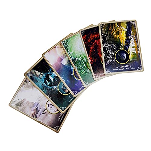 QAHEART Eternal Crystals Oracle Cards - Tarot Cards - Destiny Prediction Card - Virtue Cards for Men Women Birthday Christening Birth Interactive Board Games