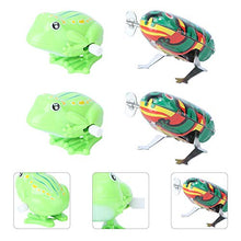 Load image into Gallery viewer, Toyvian Frog Wind Up Toys Clockwork Toys for Kids Animal Party Favor Game Prizes Class Rewards Holiday Party Bag Fillers Stocking Stuffers 4pcs
