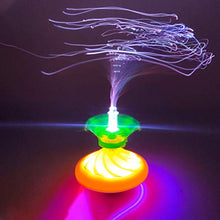 Load image into Gallery viewer, Sunfenle Flashing Music toy, Electric Spinning Top Toy Children Crown Fiber Optic, Light Up Spinning Toy,Kids UFO Toy Gift for Kids(Random Color)
