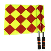 NUOBESTY 2pcs Sports Flags Soccer Football Flags Patrol Flags Border Flags Football Referee Flags Pennant Flags Referee Command Flag with Storage Bag