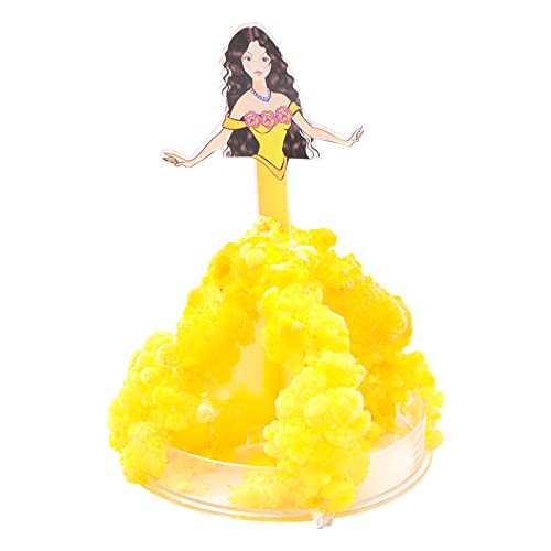 Qinday Magic Growing Crystal Christmas Tree, Presents Novelty Kit for Kids, Funny Educational and Party Toys, Xmas Novelty Creative DIY Gift for Boys Girls (Yellow Dress with Girl)