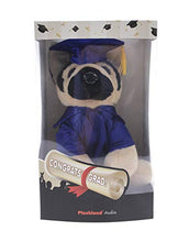 Load image into Gallery viewer, Plushland German Shephard Plush Stuffed Animal Toys for Graduation Day, Personalized Text, Name or Your School Logo on Gown, Best for Any Grad School Kids 12 Inches(Black Cap and Gown)
